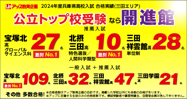 アップ教育企画　合格実績2023　市立西宮高校（推薦入試・特色選抜・一般入試含む）129名